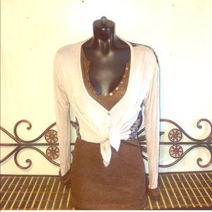 VTG PAULN KC®️LIGHTWEIGHT SHEER BACK CARDIGAN S-M